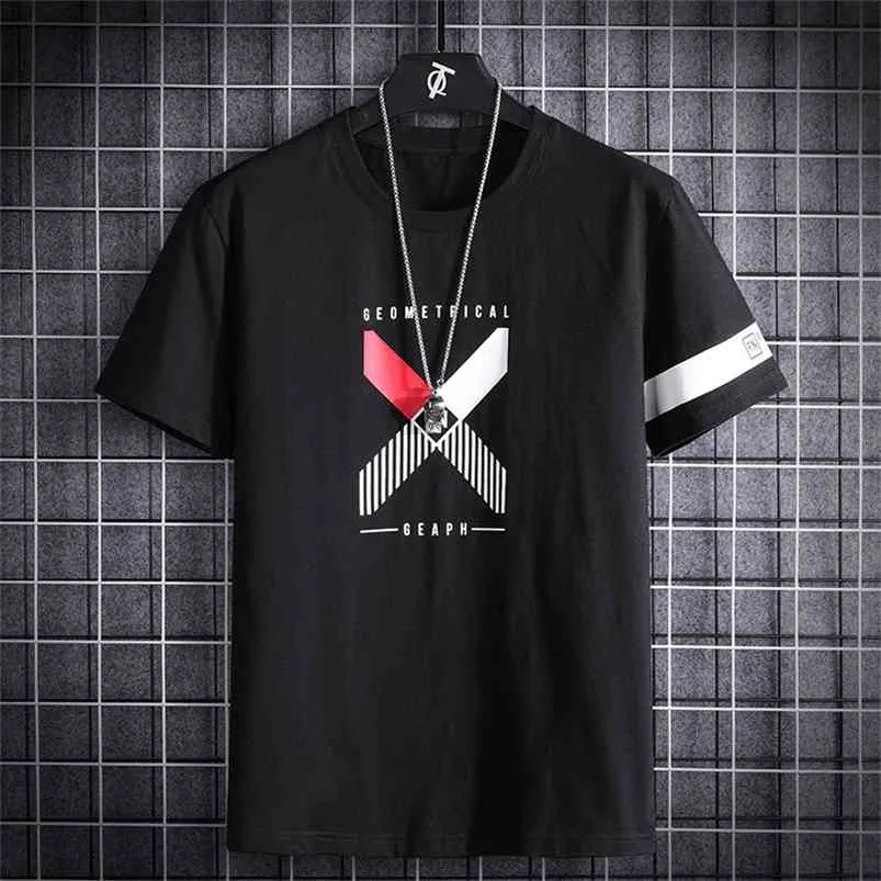 90S T Shirts For Men'S Clothing Casual 100% Cotton Short Sleeves Summer O-Neck White Black Tshirt Top Tees Oversized 6XL 7XL 8XL 210706