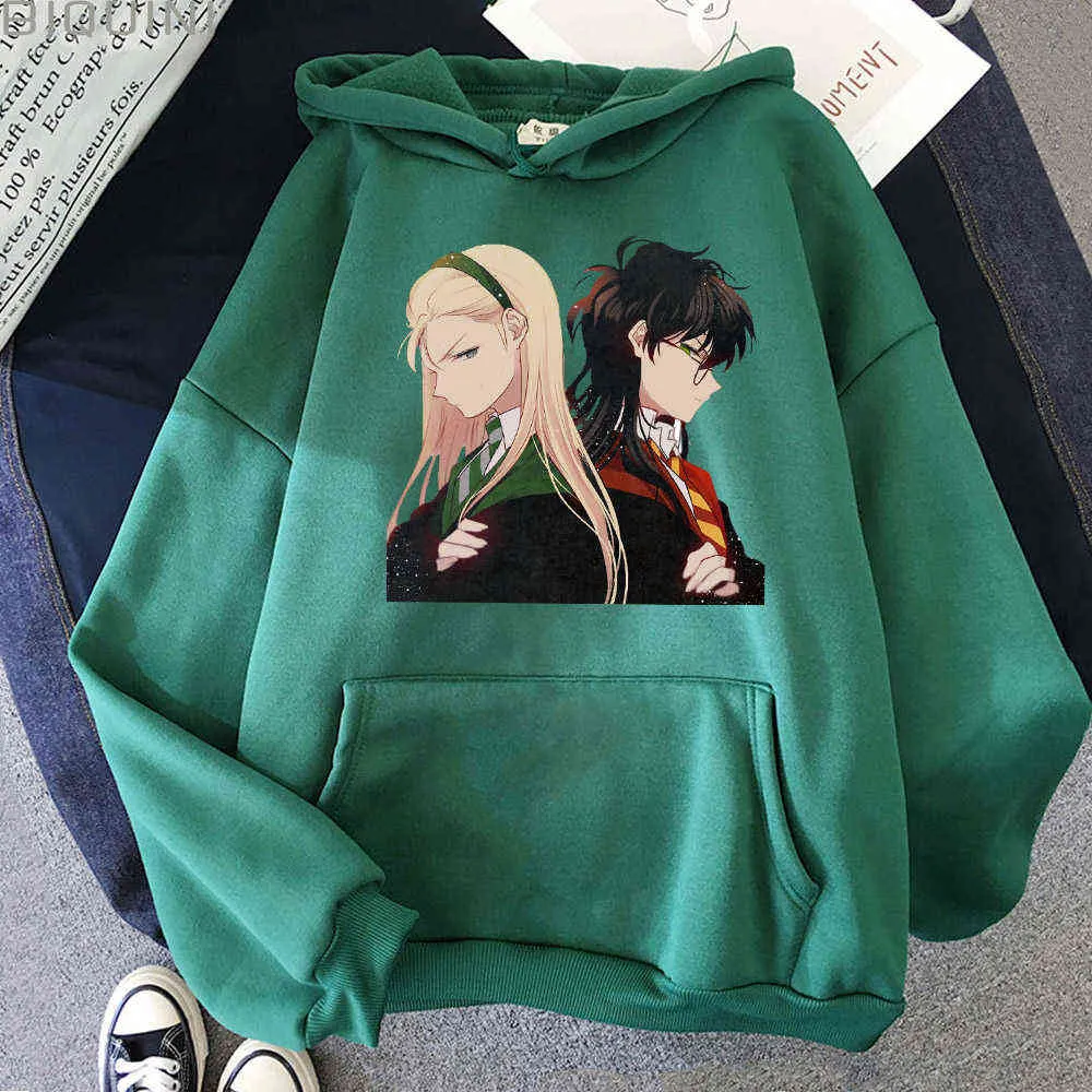 Anime Sweats à capuche Draco Malfoy est mon petit ami Kawaii Couple Kawaii Vêtements Esthétique Femmes Sweat-shirts surdimensionnés Dropshipping Wram Y0820