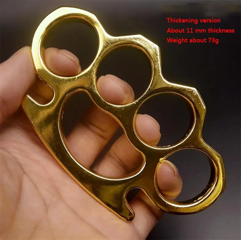 Thickened Metal Finger Tiger Safety Defense brass Knuckle Duster Self-defense Equipment Bracelet Pocket EDC Tool