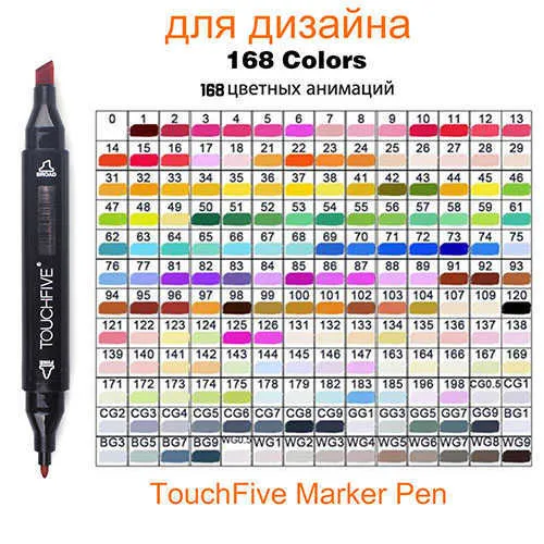 4pcs Random Dual-tip Marker Pen, 168 Colors Available Separately, White  Barrel Design For Students And Artists, Triangle Shank Markers