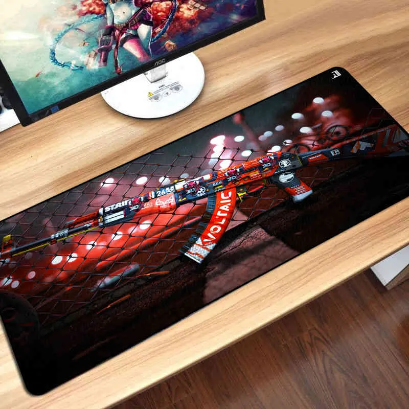 CS GO Gamer Durable Non-slip Keyboard Mat Hyper beast AWP Boyfriend Best Gift Overlock Edge Big Gaming Mouse Pad