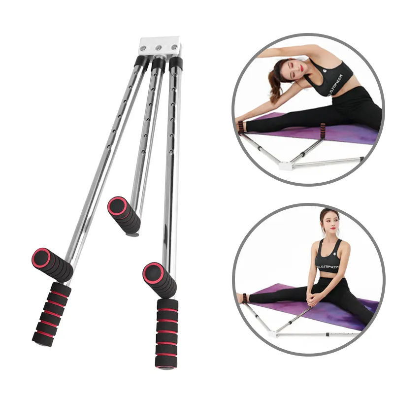 3 Bar Been Brancard Verstelbare Split Stretching Machine AB Rollers Roestvrijstalen Home Gym Yoga Dance Oefening Flexibiliteit Training Equipment Ballet Martial Arts