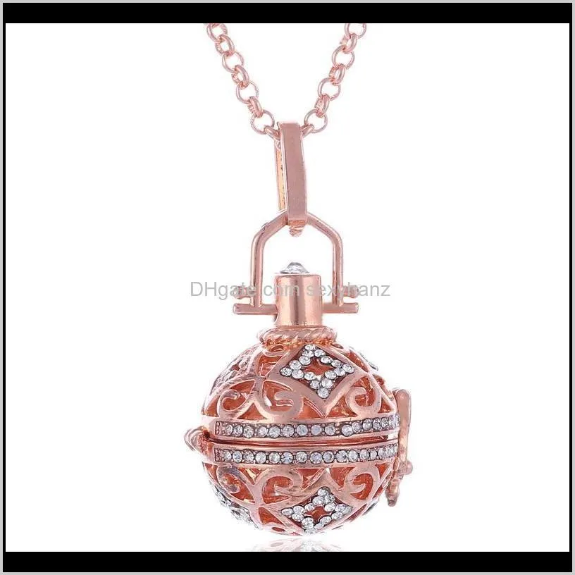 Aromatherapy Locket Pendant Women Gold White K Rose Gold Diffuser Aromatherapy Pendant Perfume Diffuser Lockets 3 Colors