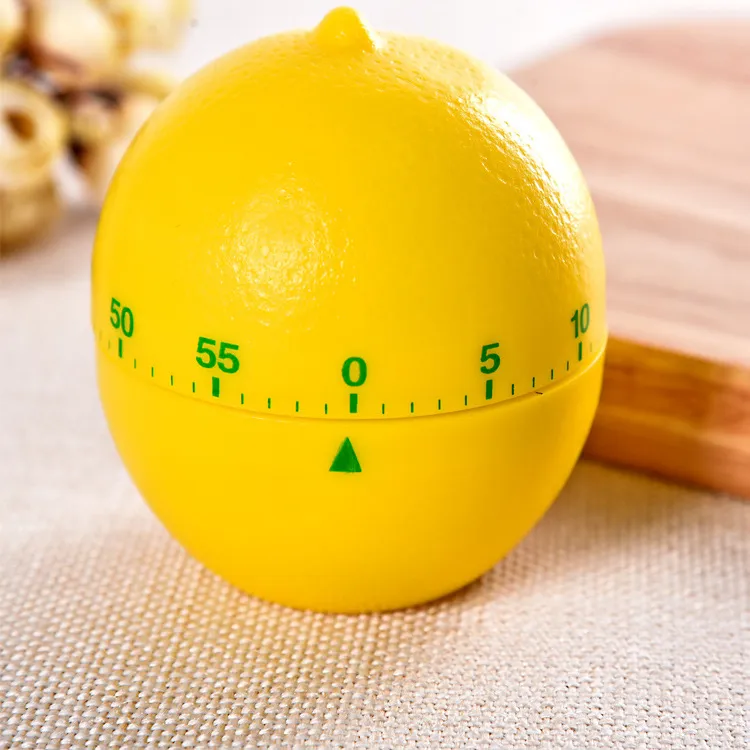 Temporizador mecánico de cocina Contadores manuales de forma de limón para cocinar en casa Herramienta de temporización Preparación de alimentos Jershal Lemon Timer 