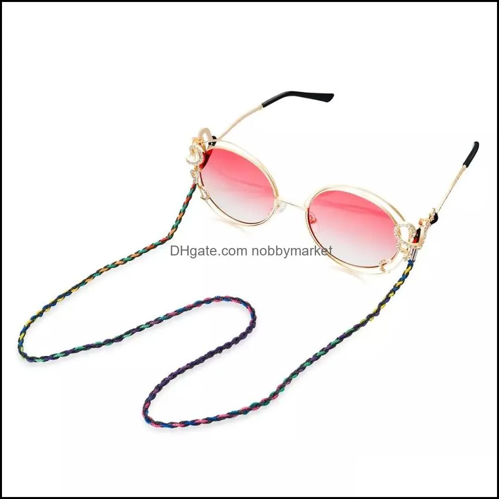 Catene per occhiali Eyewear Aessories Moda in pelle intrecciata Catena per occhiali classici con passanti antiscivolo regolabili Drop Delivery 2021