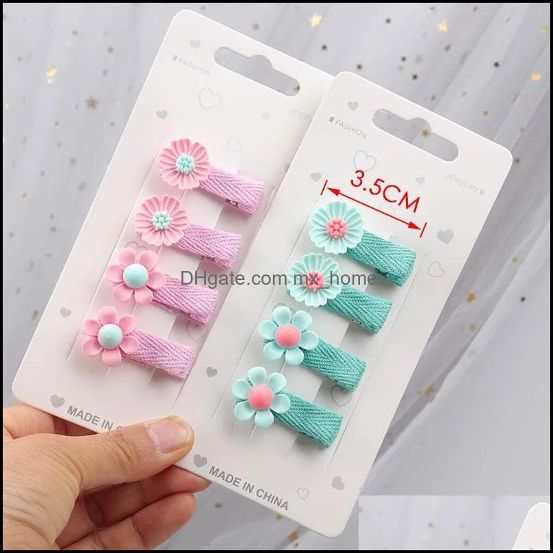 Color children`s bag cotton hairpin small flower side clip baby hair clip accessories girls cute hair accessories girl headdress
