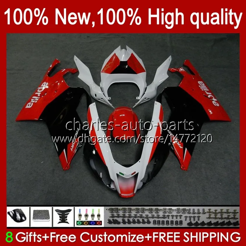 Moto Fairings for Aprilia RSV1000R Mille RV60 RSV-1000 RSV1000 R RR 04 05 06 هيكل السيارة 11NO.16 RSV1000RR RSV 1000 ص 1000R 1000RR 2004 2005 2006 Bodys Kit Red Black Stock