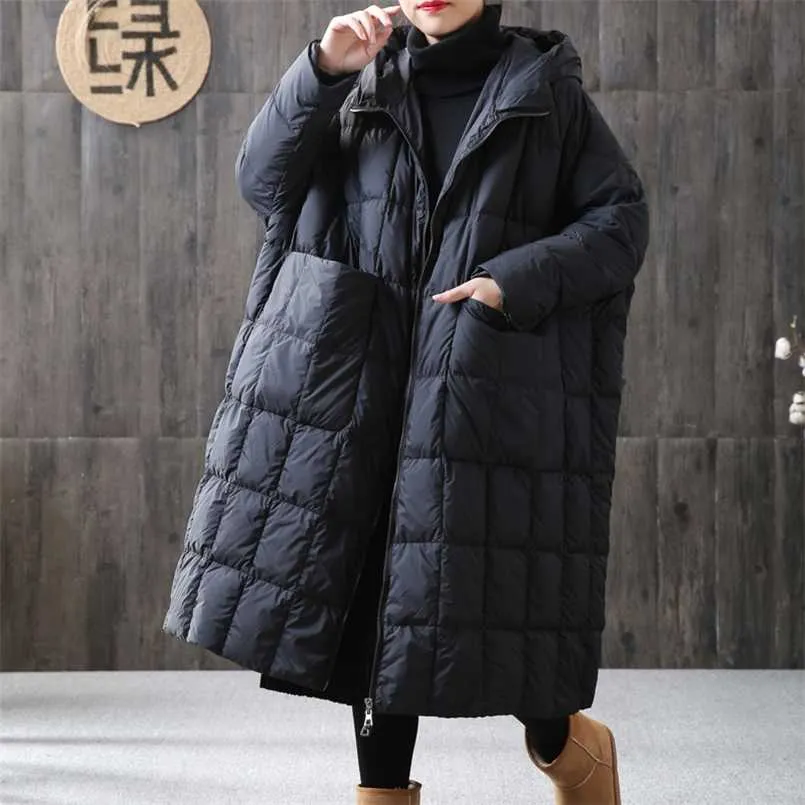 Women Loose Long Coat 90% Duck Down Jacket Winter Female Plus Size