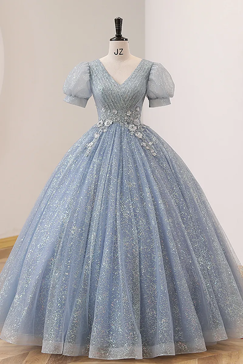 sachin and babi light blue dress Amoris T214 Prom Dress - Light Blue main image 1