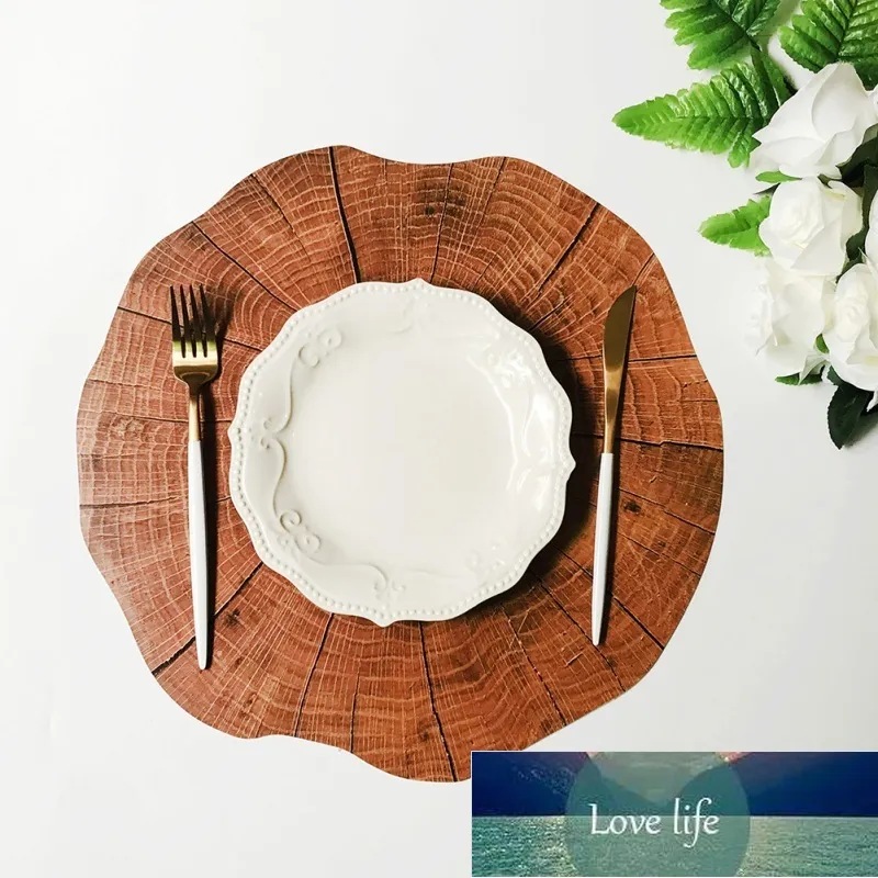 Round Wood Placemat Natural Logs Mesa Almofada Placemat Decoração Decoração Decoração Preço de Fábrica Especialista Qualidade Qualidade Última Estilo Original Status