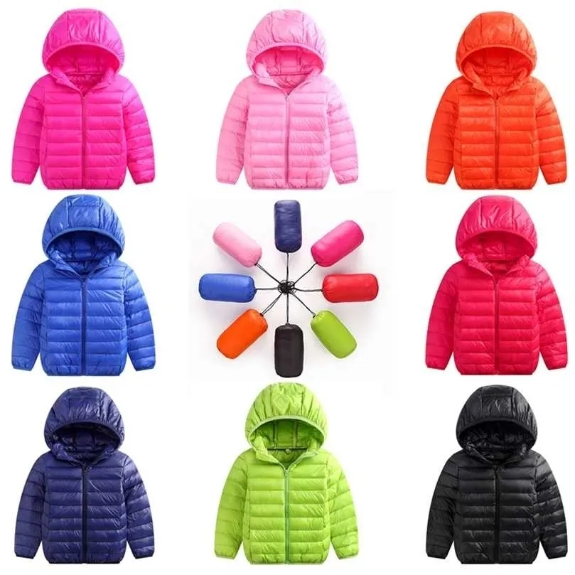 Children Jacket Outerwear Boy and Girl Autumn Warm Down Hooded Coat Teenage Parka Kids Winter Size 1 2 10 12 15 Years Old 211027