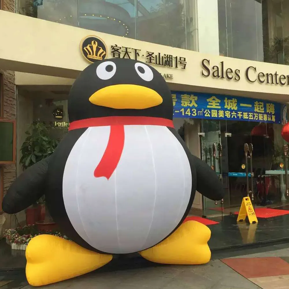 Atacado de alta qualidade linda inflável pinguim 3/4 / 6m altura para publicidade promoção e eventos desfiladeiros