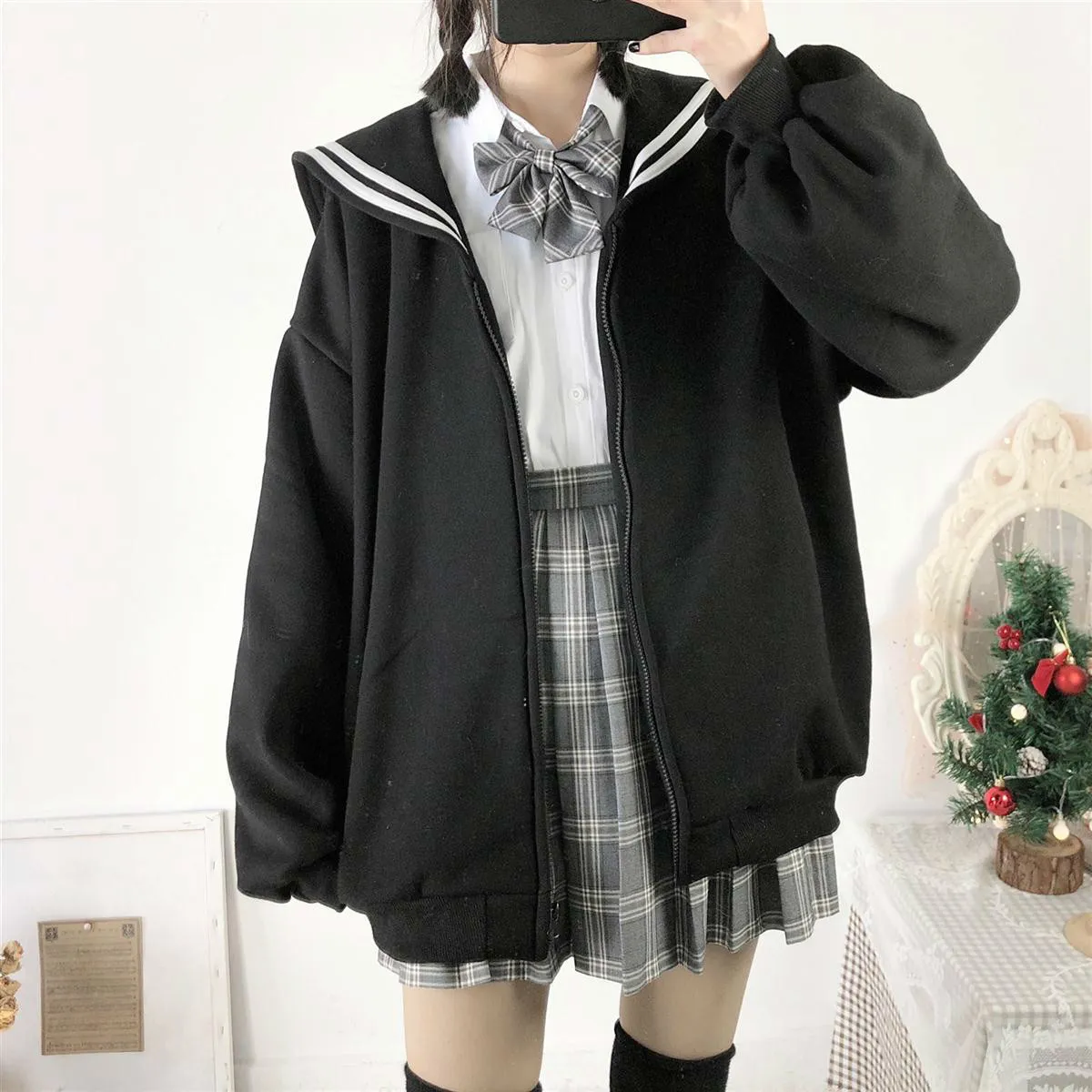 KAMIYA Sailor-Collar Knit Jacket Lサイズ Sailor Collar Top by Y's- La Garçonne