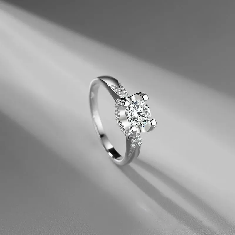 925 Silber Bull Kopf Moissanit Diamant Ring Weibliche Nische Design Mode Persönlichkeit Schmuck Valentinstag Geschenk