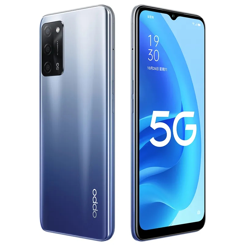 Cellulare originale Oppo A55 5G 6GB RAM 128GB ROM MTK 700 Octa Core Android 6.5" Schermo intero 13.0MP AI 5000mAh Face ID Smart Phone