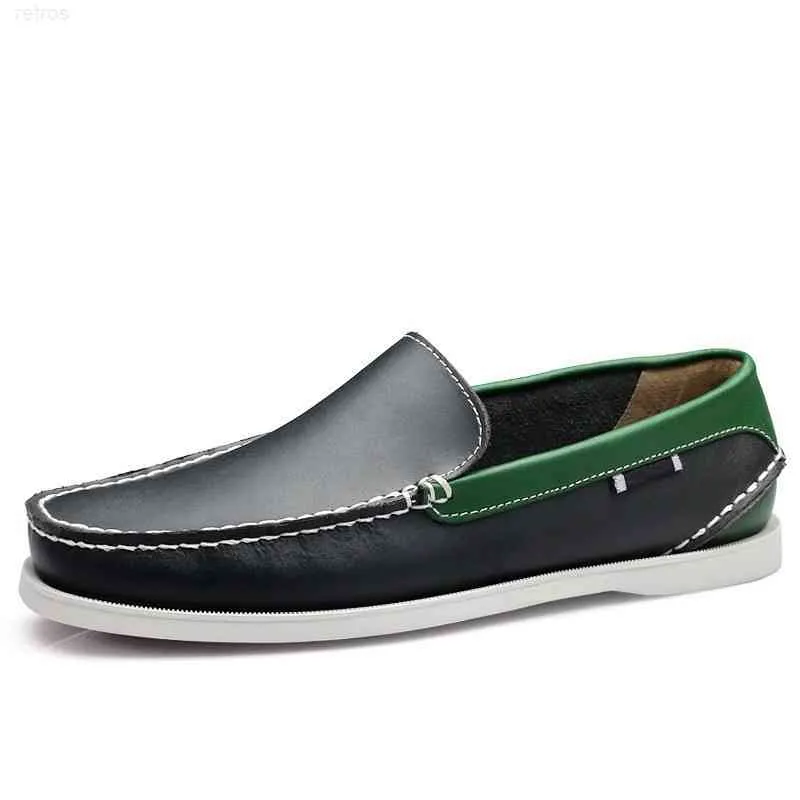 Skórzane męskie buty 2023 Buty Hotsevews dziewięć w stylu brytyjski czarny biały brązowy zielony zielony żółty czerwony moda na zewnątrz Wygodne oddychanie