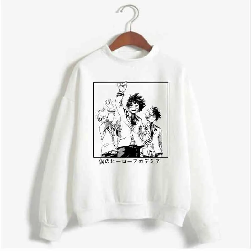 Boku Ingen Hero Academia Unisex Hoodies Japanska Anime Bakugou Katsuki Tryckt Mäns Hoodie Streetwear Casual Sweatshirts H1227