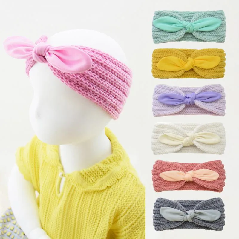 Hair Accessories Knit Tie A Knot Baby Headband For Child Keep Warm