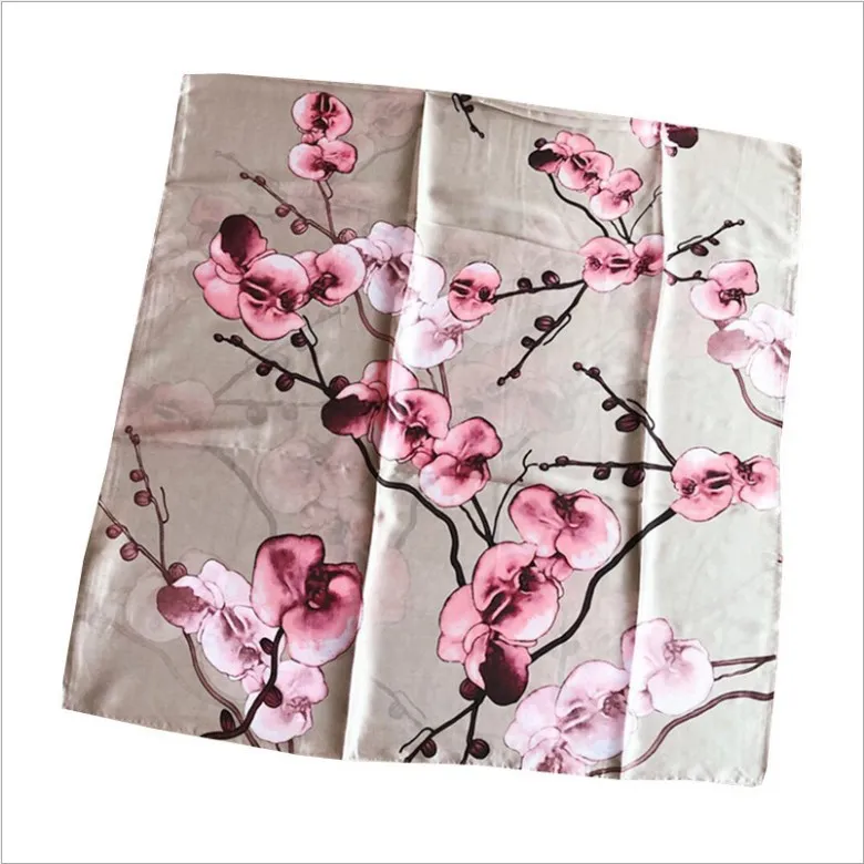 Spring and autumn new floral print imitation silk scarf ladies fashion hundred towers scarf shawl