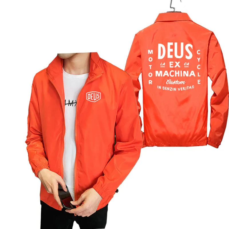 Deus Ex Machina Printed 2021 Zipper Jackets Men Winter Windbreaker