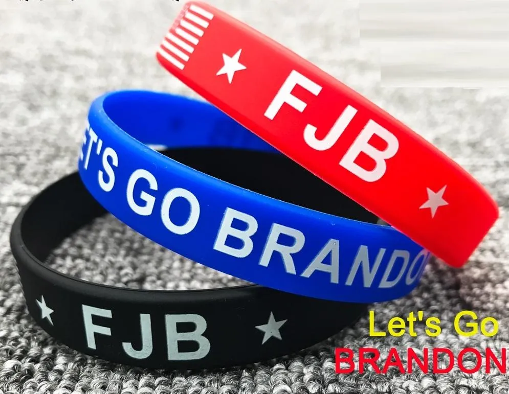 Glow Let`s Go Brandon 2022 New Silicone Bracelet Party Favor Rubber Wristband Presidential Election Gift Wrist Strap