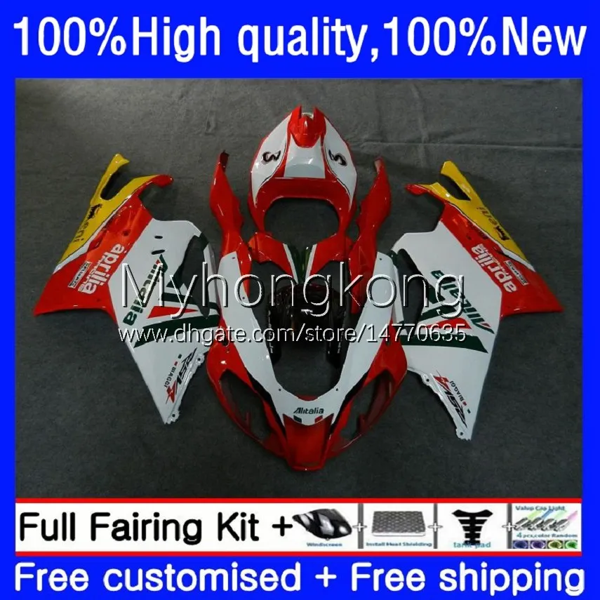 Body Kit för Aprilia RSV1000R Mille RV60 RSV 1000 R 1000R 2003 2004 2005 2006 Röd vit Cowling 9No.91 RSV1000RR RSV1000 RSV-1000 R RR 03 04 05 06 Motorcykel Fairing