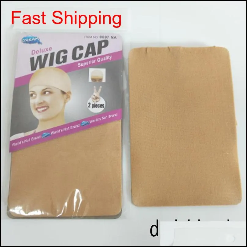 Deluxe Wig Cap 24 Units 12bags Hairnet For Making Wigs Black Brown Stocking Liner Snood Nylon qylIHj topscissors