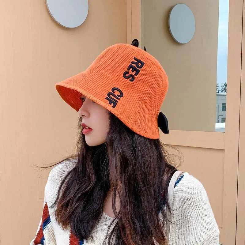 bucket hat 2021 sun female summer fashion breathable basin fisherman pure letter Buet Hat