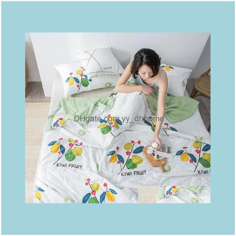 Floral Print Patchwork Comforter Bedspread Soft Comfortable Quilted Bed Throw Blanket Cover Washable Bedding Duvet Summer Quilt1