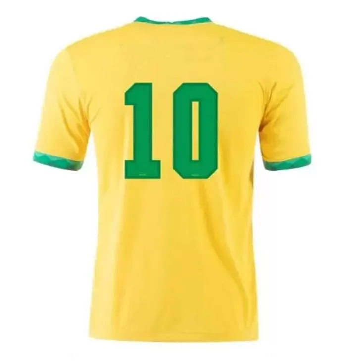 Maillot De Foot Personnalisé Brésil - Avec Nom Et Numéro - Pour Adulte Et Enfant - Tissu Respirant