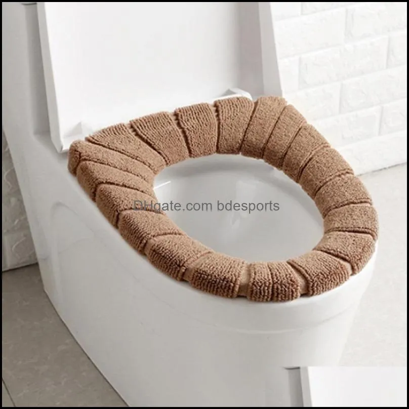 Bath Accessory Set Home Travel Paste Toilet Seat Bathroom Closestool Washable Soft Warmer Mat Cover Pad Cushion