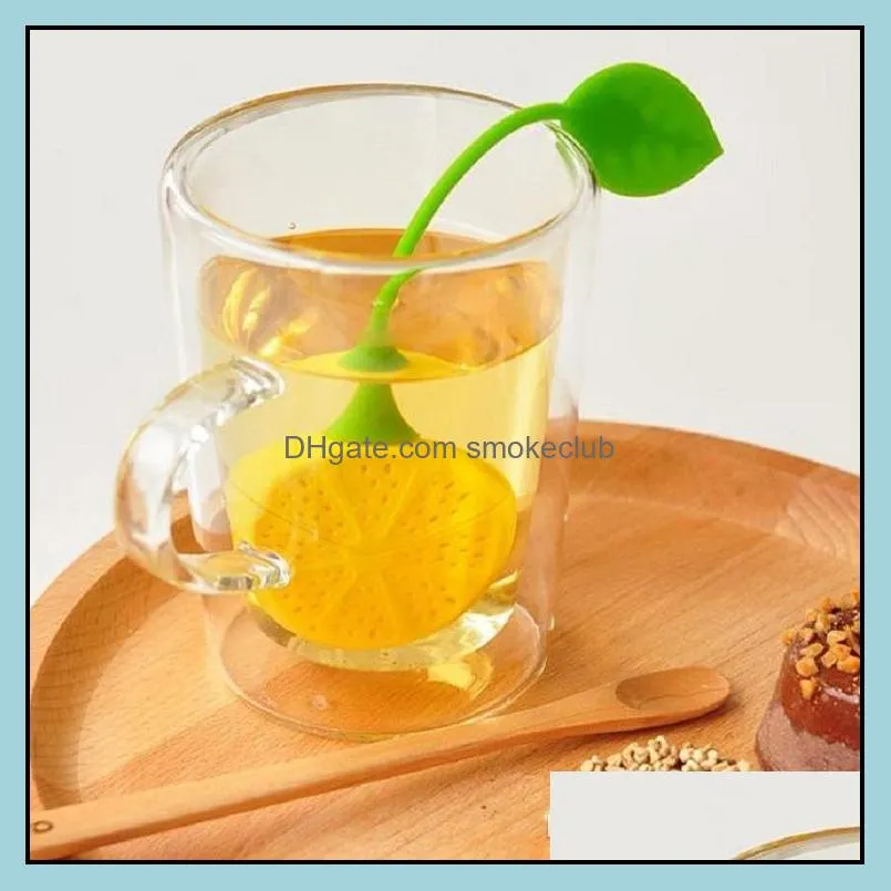 Kahve Drinkware Mutfak, Yemek Bar Ev GardenWholesale 1000 ADET Gıda sınıfı Limon Şekli Şile Teable Çay Yaprağı Süzgeç Demlik Çaydanlık Teac