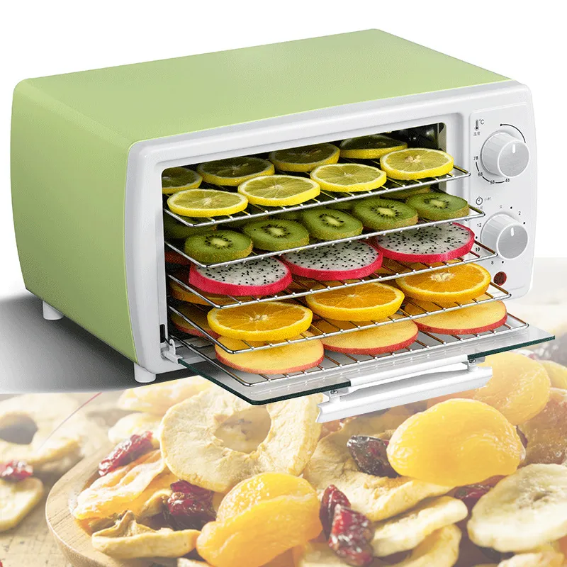 5-tray mat torktumlare dehydrator torkad fruktmaskin 220V hem liten automatisk grönsak ört kött torkmaskin