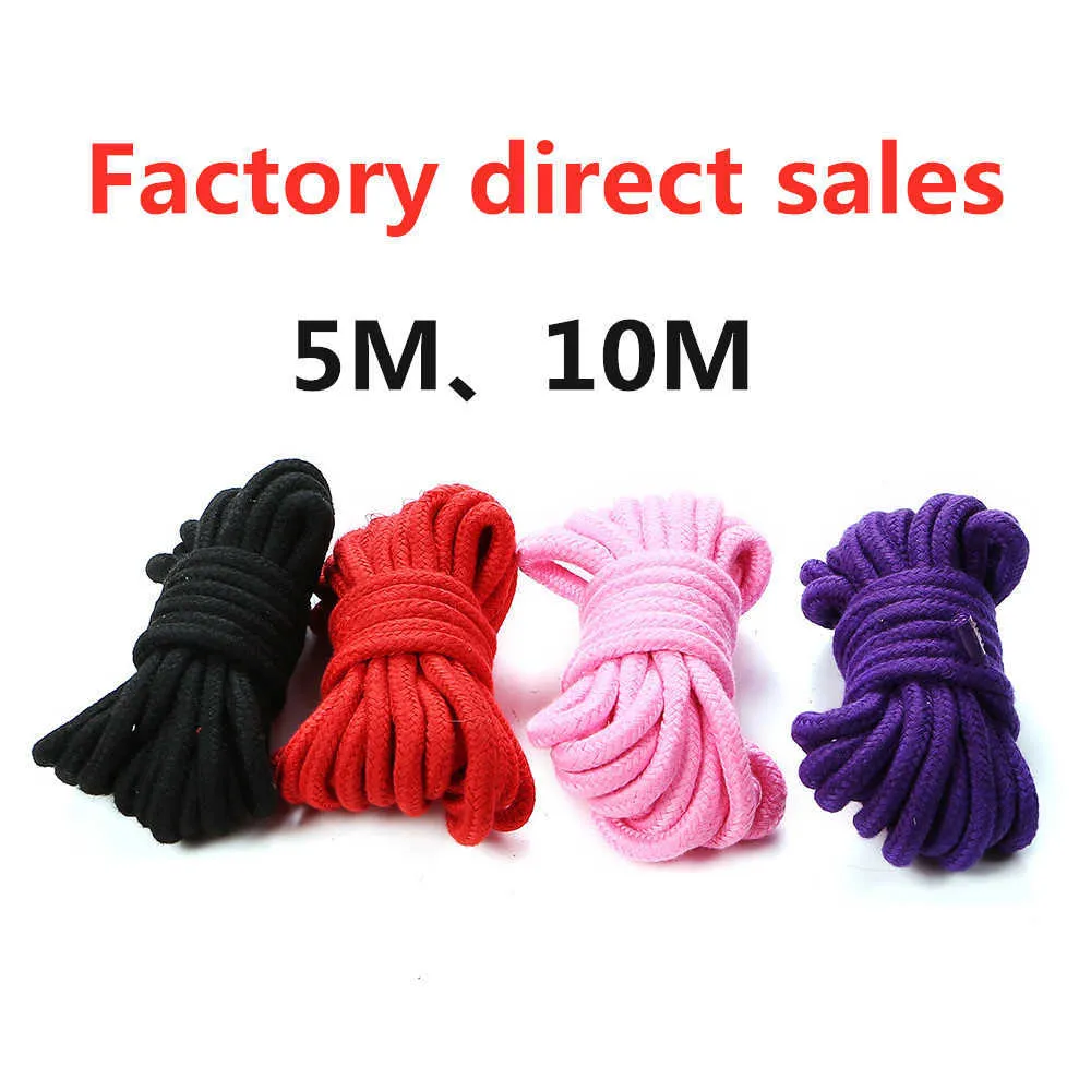 10M Thicken Sex Cotton Bondage Restraint Rope Slave Roleplay Toys For Couples Adult Games Products Shibari Hogtie Fetish Harnes P0816