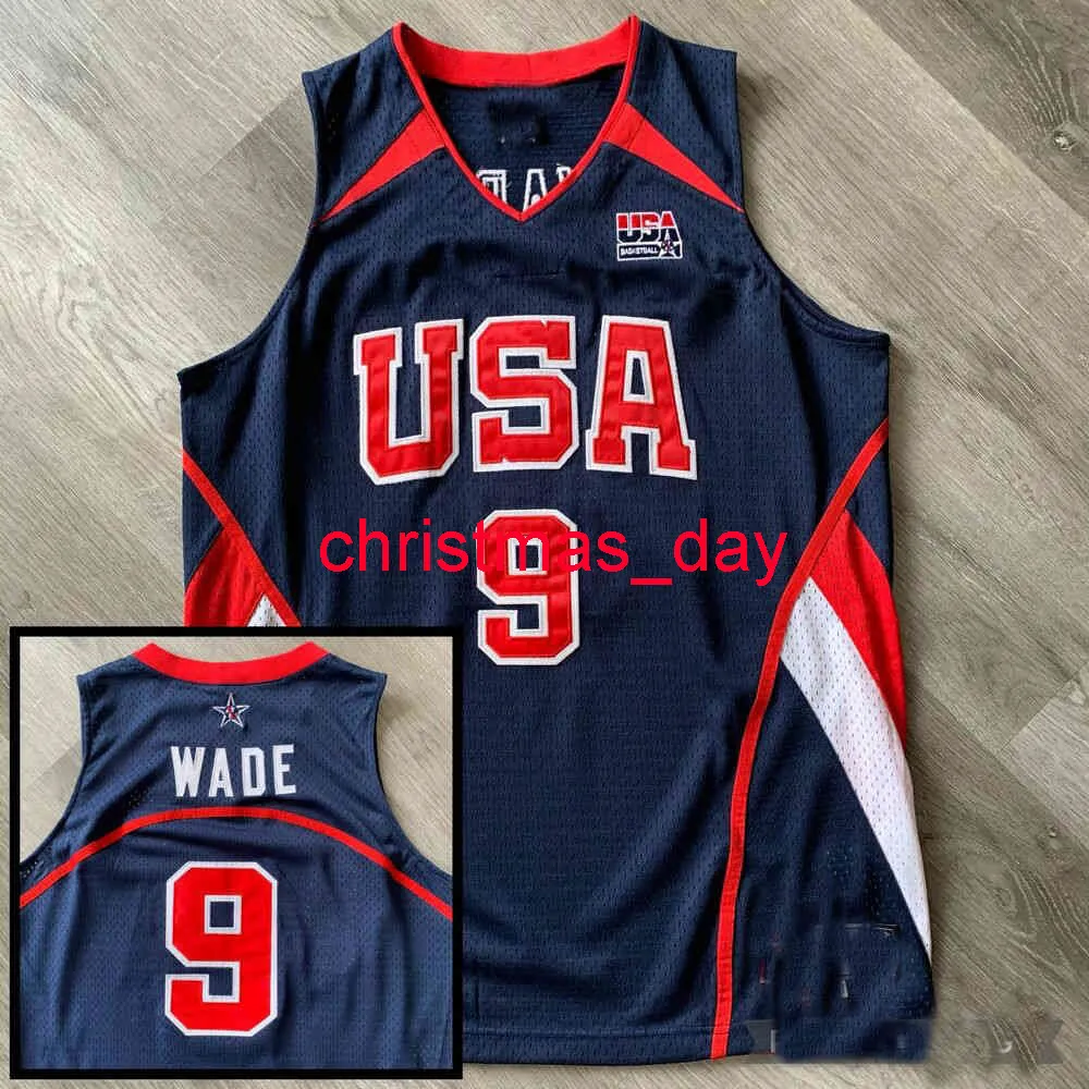 Dikişli Özel Dwyane Wade Takımı Jersey 2006 Fiba Japonya erkek Kadın Gençlik Basketbol Forması XS-6XL