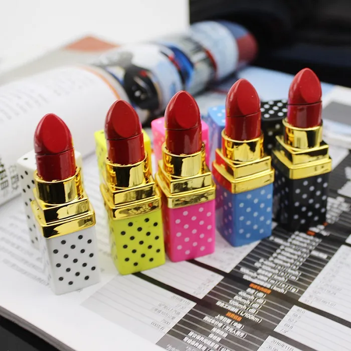 Lighter Lipstick Shaped Butane Cigarette Inflatable No Gas Flame Lady Lighters 5 color For Smoking Pipes Kitchen Tool