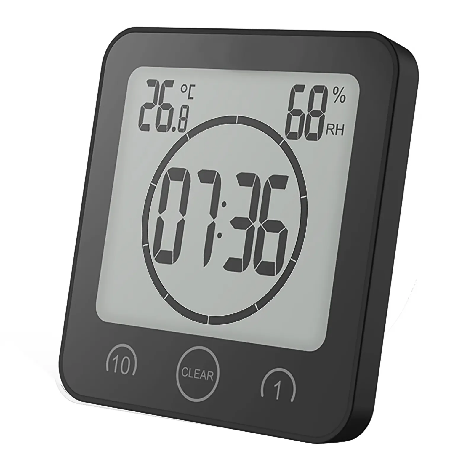 1 Pieza Reloj Despertador Digital Inteligente Con Temperatura Y Humedad,  Fácil De Leer, Estación Meteorológica Silenciosa Para Escritorio, Hogar,  Cocina, Mode de Mujer