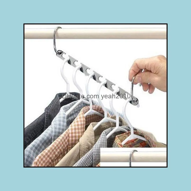 Hangers & Racks Stainless Iron Closet Hook Half Toroidal Universal Metal Clothes Clothing Organizer