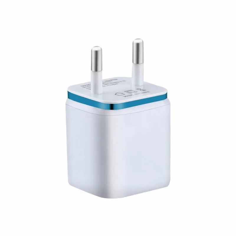 2.1A Caricabatterie USB doppio carica veloce Viaggio universale EU / US Plug Adattatore Portatile Parete Caricabatterie per cellulare DHL 5 Colori205o