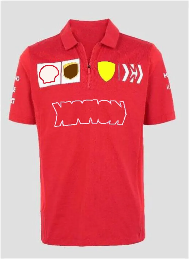 F1 Fan Racing terno verão de manga curta de manga rápida de secagem rápida fórmula 1 temporada time lapel pólo camisa com a mesma personalização