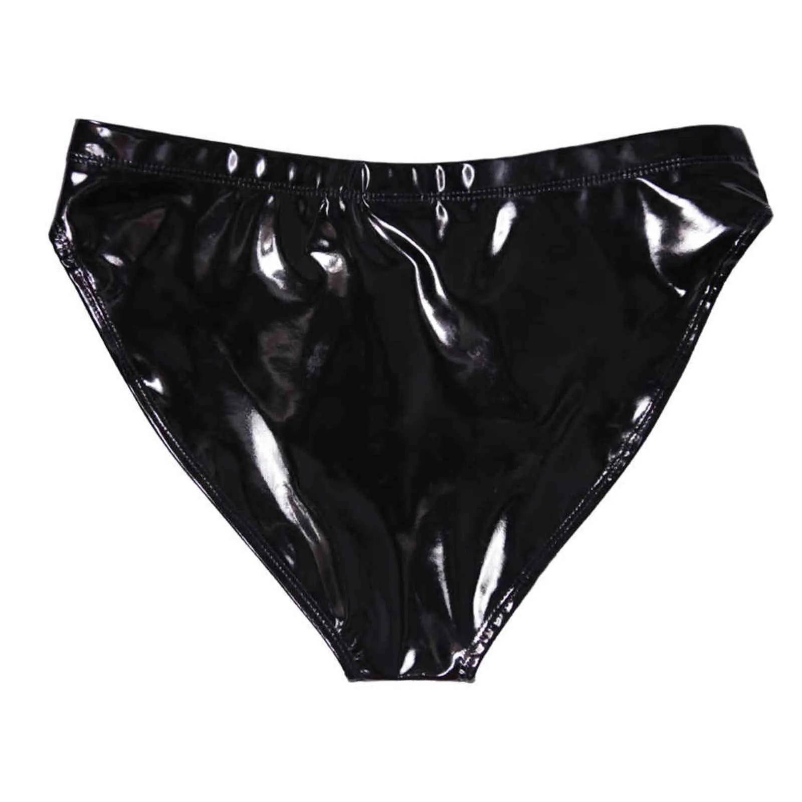 NXY sexy setSexy Package Buttock Faux-Leather High Waist Underwear PVC Mirror Latex Ammonia Briefs Ladies Panties Mention Hip Shiny Lingerie 1128