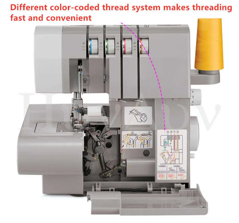 14HD854 Overlock Sewing Machine Can Be Used For Overlock Sewing With 2