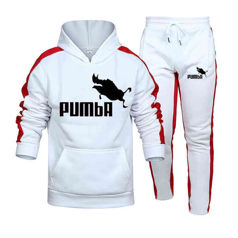 Men's Autumn Winter Running Sets Hoodie+Pants 2 Pieces Casual Tracksuit Male Sportswear Gym Brand Clothing Jogging Sweat Suit Y1221