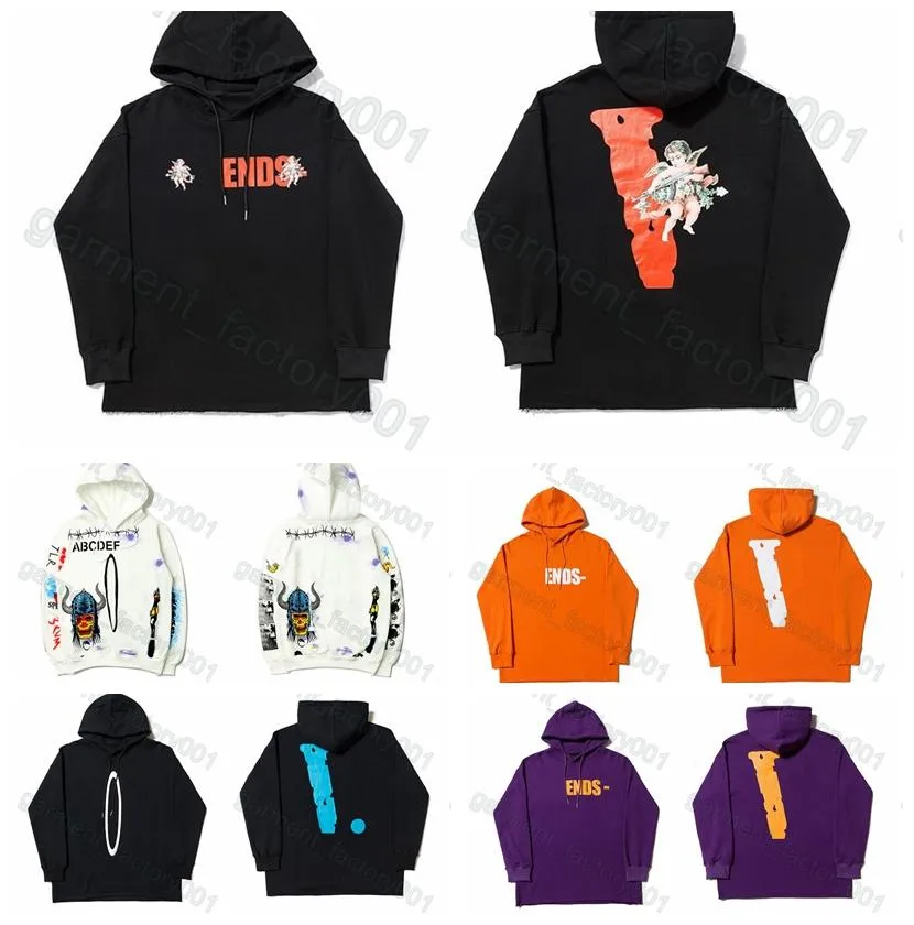 Mens big v Hip Hop Stylist Hoodies Haute Qualité À Manches Longues vlones À Capuche Hommes Femmes Sweats ow pa hoodies t-shirts