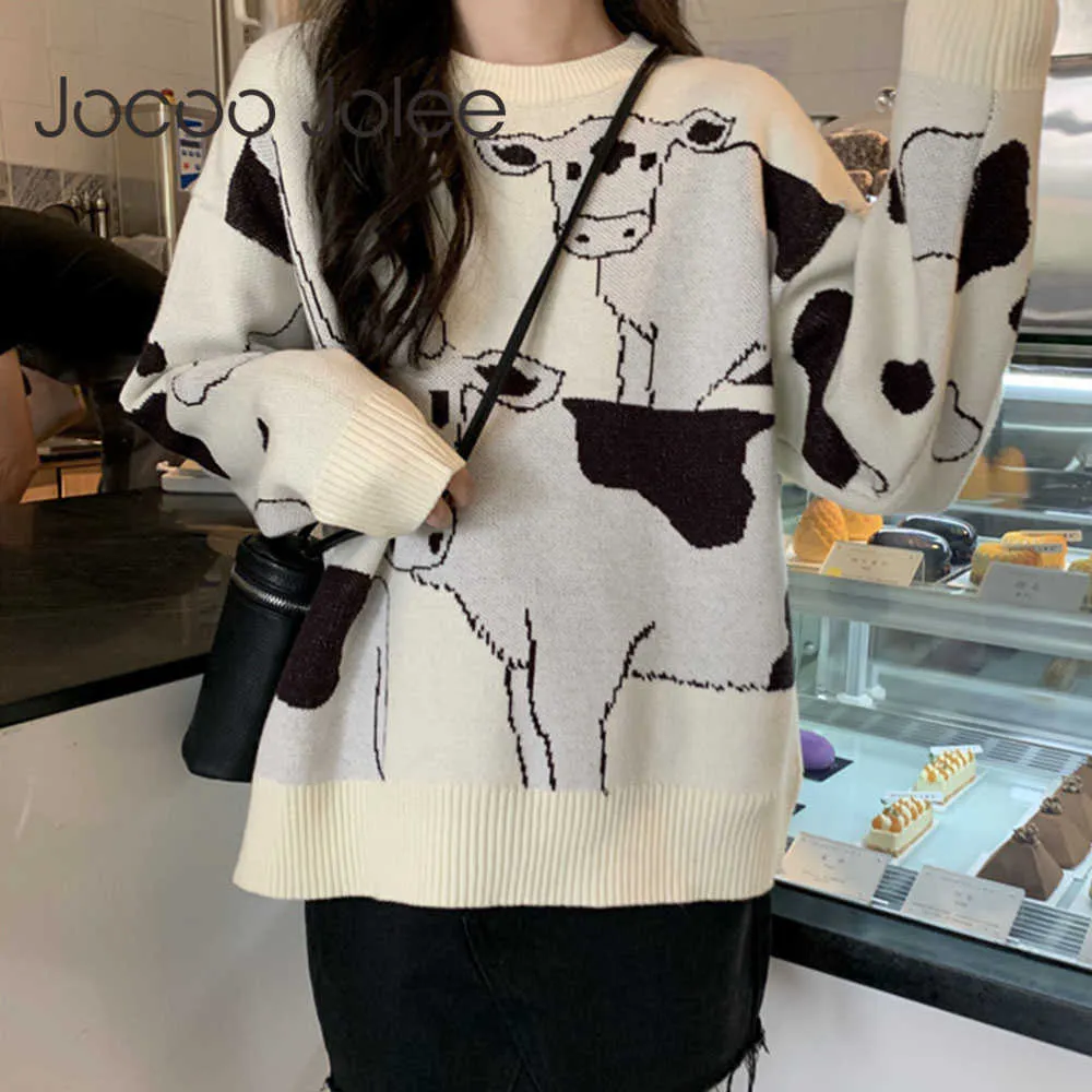 Vintage swobodny luźne leniwą kowalczką Sweter Koreańszy harajuku pullover japońskie japońskie kawaii urocze ubranie Ulzzang dla kobiet 210619