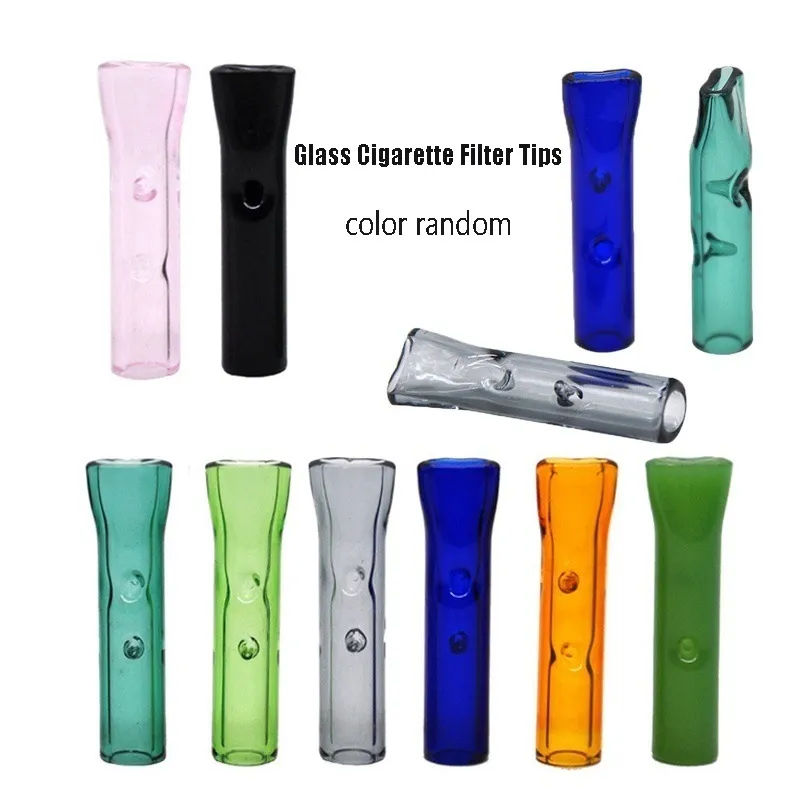 Sigaret Filter Tube Glas Tip Houder Smedig Pijpen Wegenwerp Voor Hookahs Ruw Droog Kruid Rolling Paper Dikke Pyrex Pipe