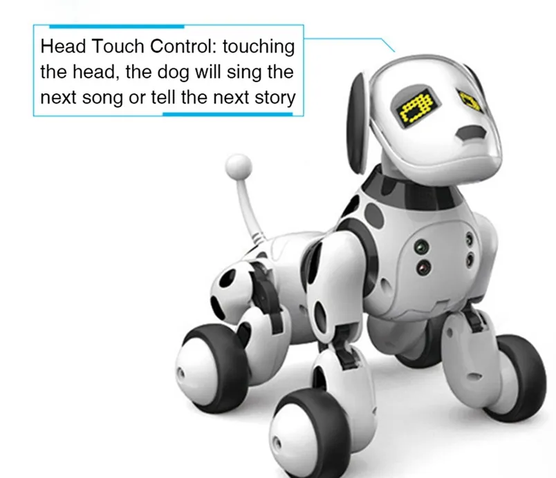 التحكم عن بعد روبوت الكلب روبوت لعبة للطفل روبوت لفتة الاستشعار الحيوانات الأليفة الإلكترونية شخصية عيد ميلاد الحاضر