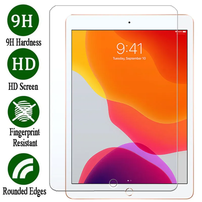 9H Premium Tempered Glass Clear Screen Protector Film For iPad Pro Air 4 Air4 10.9 11 2021 7 8 10.2 10.5 9.7 Mini 2 5 6 Without Package