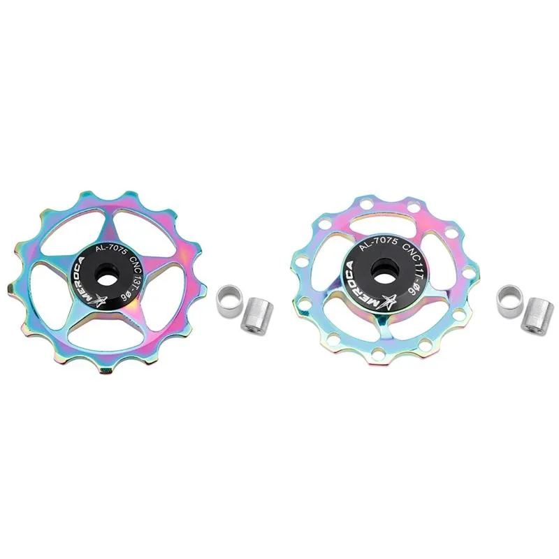 أدوات Meroca 2 PCS MTB Mountain Bike Multicolor Jockey Wheel Derailleur Guide Pulle