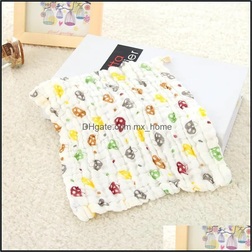 Bibs & Burp Cloths 3pcs Muslin 6 Layers Cotton Soft Baby Towels Kids Face Towel Handkerchief Bathing Feeding Washcloth Wipe WT647